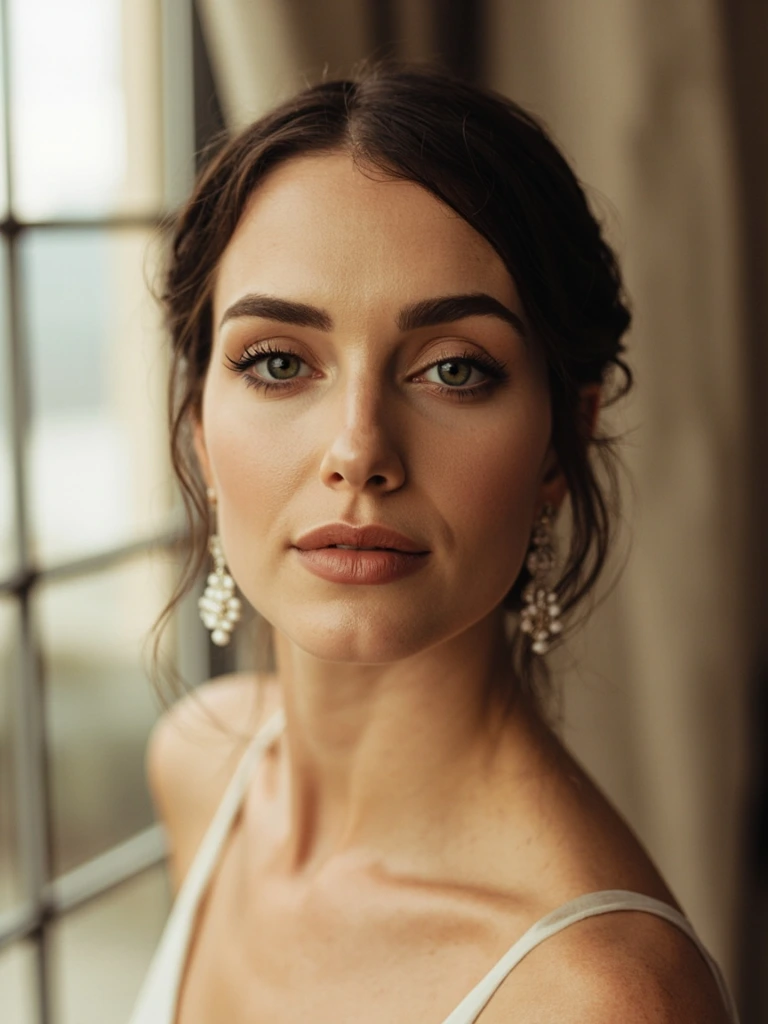 Brides magazine editorial, modern romantic bride